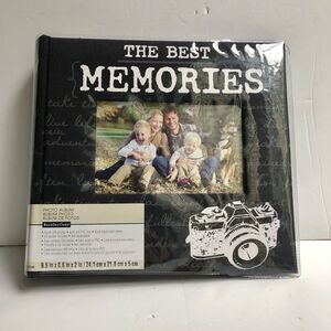 Photo Album 4x6 Holds 200 photos "The Best Memories" Black Like a New Condition